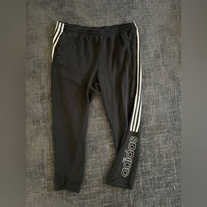 Adidas Men's Sweatpants Black Athletic Joggers Pants Tapered Size 2xl